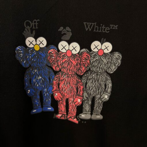 Offwhite kaws printing black tshirt - Image 3