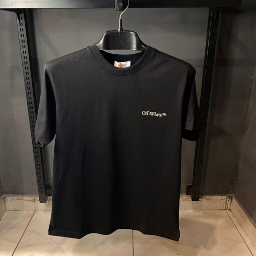 OFFWHITE BLACK TSHIRT MOON PRINT