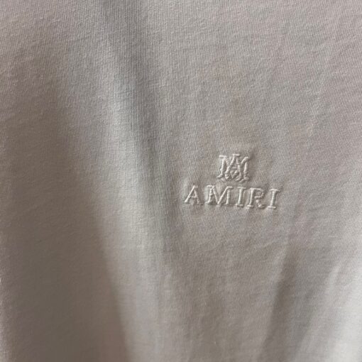 AMIRI WHITE TSHIRT WHITE EMBROIDERY - Image 2