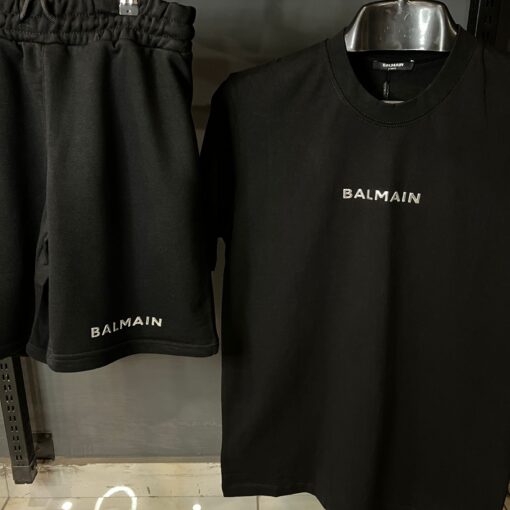 BALMAIN BLACK SHORT SET - Image 2