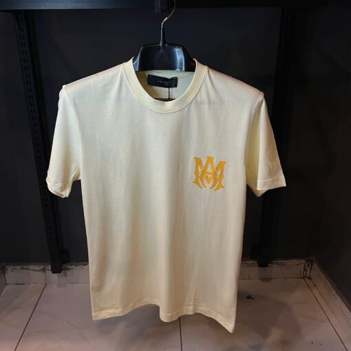 AMIRI MA Logo Cotton Graphic T-Shirt in French Vanilla Over Sized