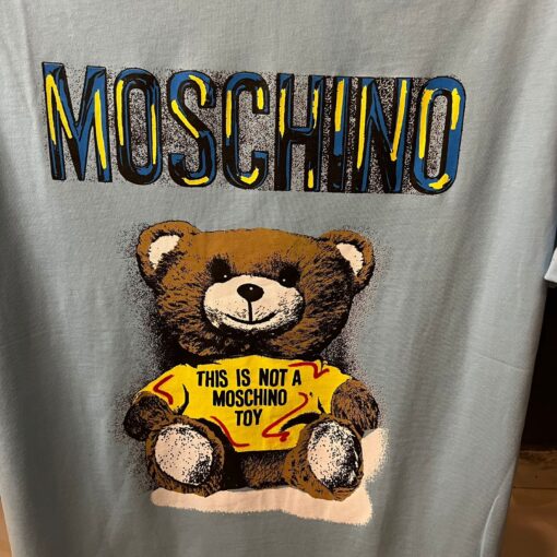 Moschino Blue Teddy Bear Logo Tshirt - Image 2