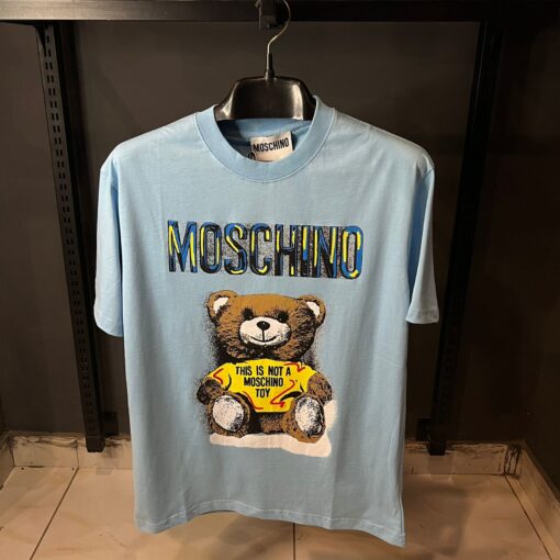 Moschino Blue Teddy Bear Logo Tshirt