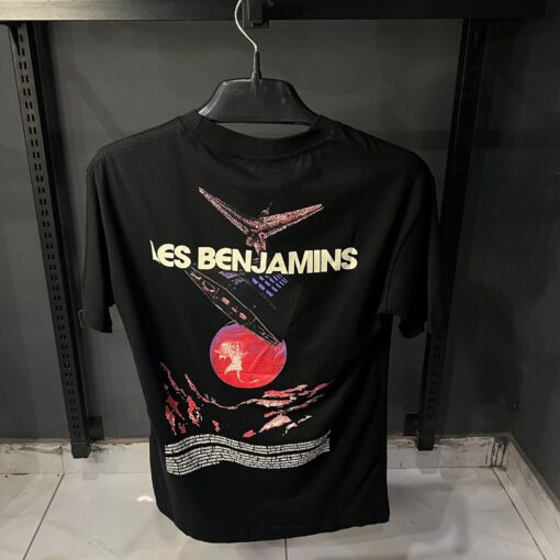 LES BENJAMINS BLACK TSHIRT SUN PRINT