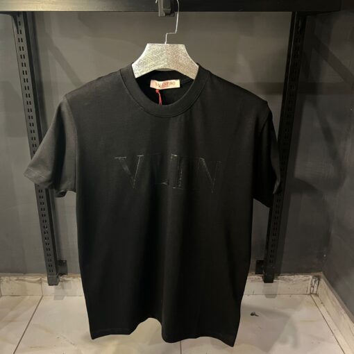 VALENTINO BLACK TSHIRT BLACK PRINT