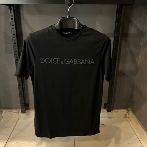 D&g BLACK TSHIRT RUBER PATCHE OVER SIZED