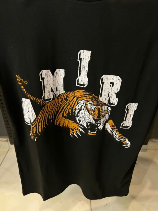 AMIRI BLACK TSHIRT TIGER PRINT OVER SIZED - Image 2