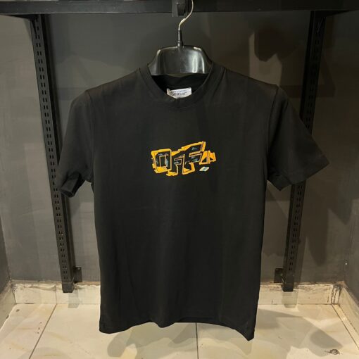 Offwhite Graffiti Letter Black Tshirt