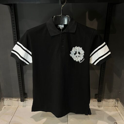 DIOR BLACK POLO WHITE PRINT ARMS