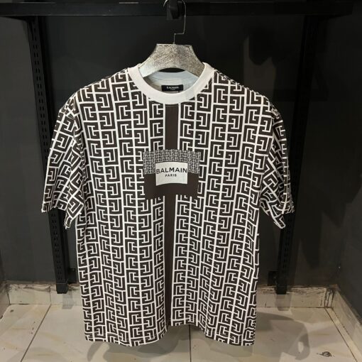 BALMAIN OVERSIZED GRAPHIC PRINT T SHIRT