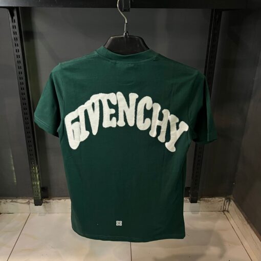 GIVENCHY GREEN OVER SIZED TSHIRT WHITE SKUL PRINT - Image 4