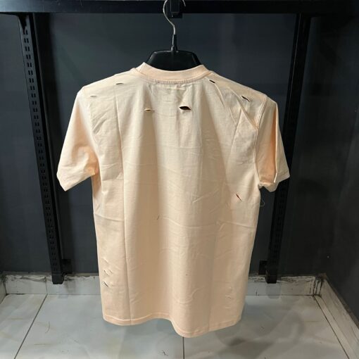 Balenciaga peach Archetype Logo Destroyed Over sized T-Shirt - Image 3