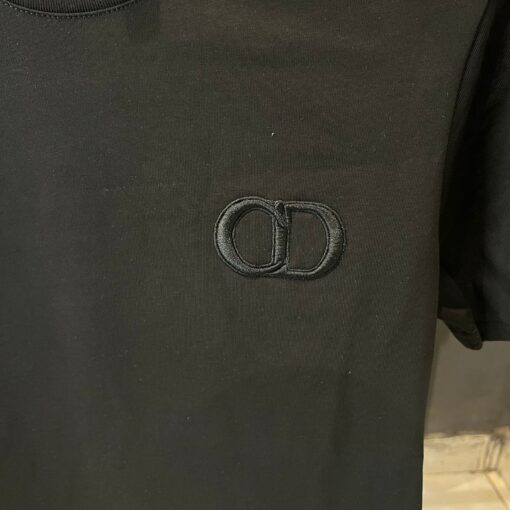 Dior CD Icon Black Over Sized Cotton Jersey Polo - Image 2