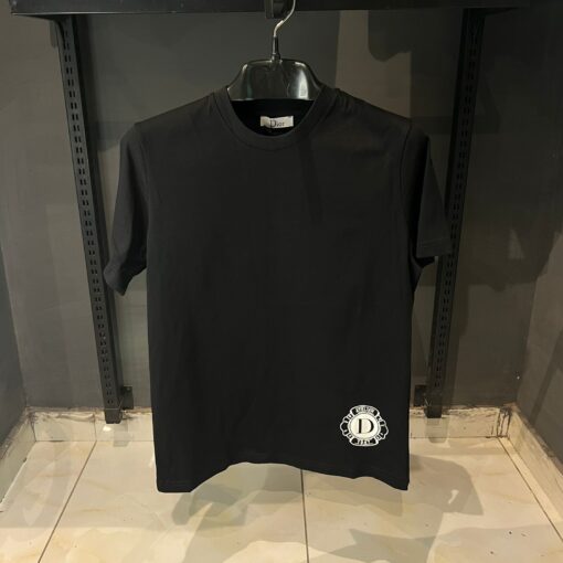 DIOR Destruction Signature Logo Black Tshirt - Image 4