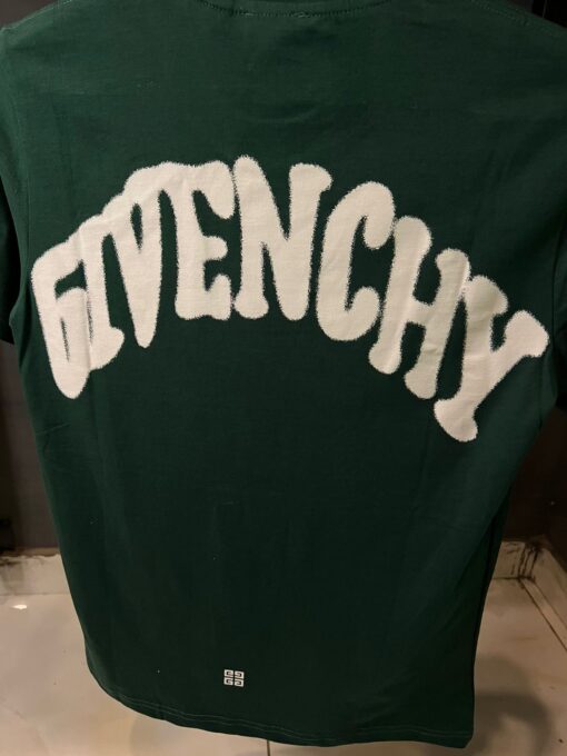 GIVENCHY GREEN OVER SIZED TSHIRT WHITE SKUL PRINT - Image 3