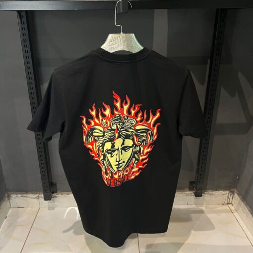 VERSACE BLACK MEDUSA PRINT TSHIRT