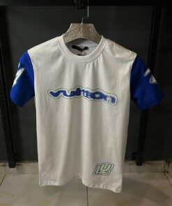 Louis Vuitton Blue & White Intarsia T-Shirt