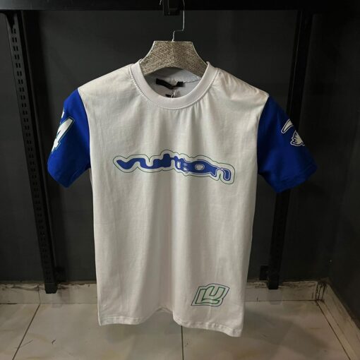 Louis Vuitton Blue & White Intarsia T-Shirt