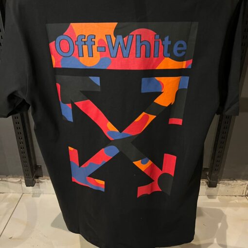 OFFWHITE BLACK TSHIRT MULTI PRINT OFF - Image 2