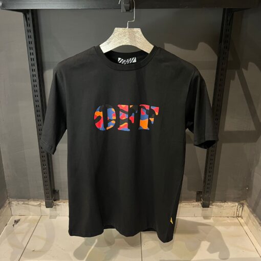 OFFWHITE BLACK TSHIRT MULTI PRINT OFF