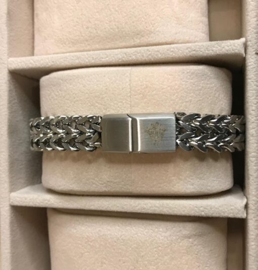 Men Versace stainless steel silver bracelet VC - Image 2