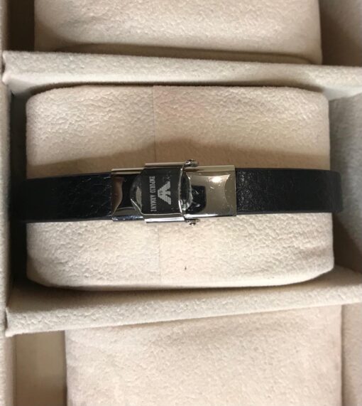 EMPORIO ARMANI Signature Stainless Silver Bracelet - Image 2