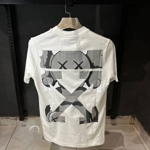 OffWhite Caravaggio Arrows Logo WhiteT-Shirt - Image 3