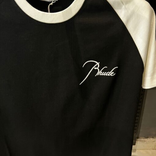 RHUDE logo-embroidered raglan T-shirt - Image 4