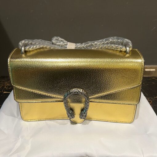 GG Dionysus Small Shoulder Golden Bag - Image 3