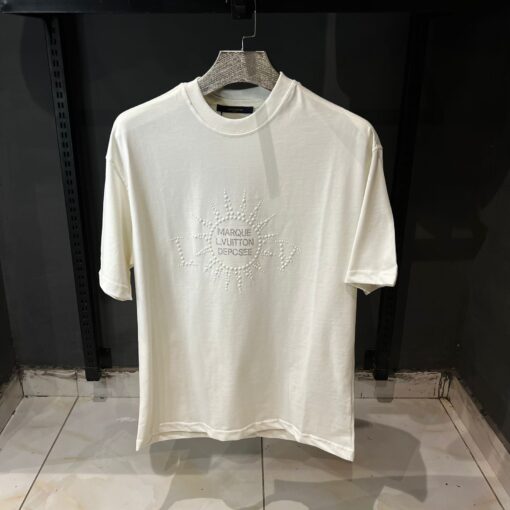 LOUIS VUITTON Damier French Terry Cotton White T-Shirt