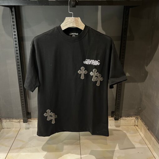 CHROME HEARTS T OFFWHITE TSHIRT - BLACK