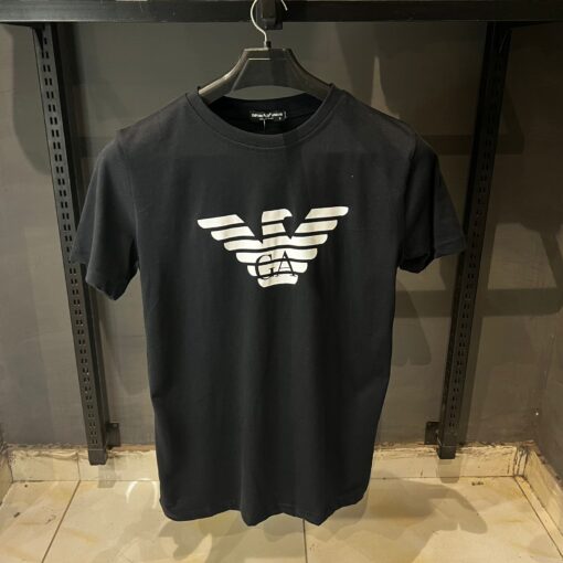 Armani Eagle Logo  Black Tshirt