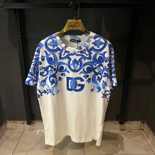 Dolce and Gabbana Majolica-print cotton White T-shirt