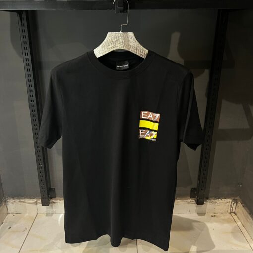 Emporio Armani Black T-shirt Ea7 Graphic