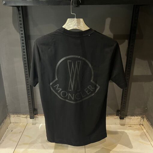 MONCLER BIG LOGO T SHIRT - BLACK - Image 3