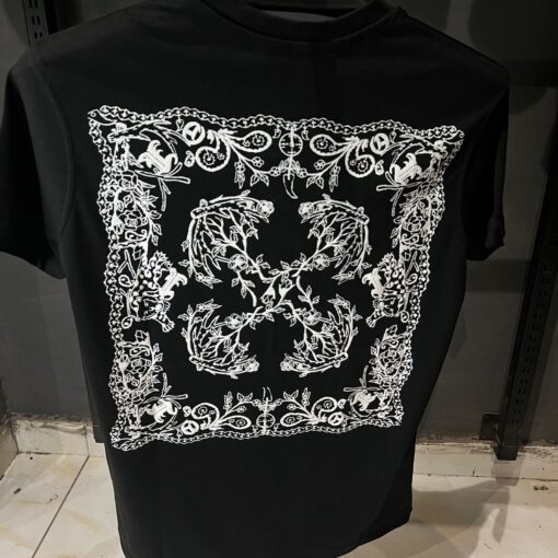 OffWhite Arrow Tattoo Bandana Tshirt - Image 3