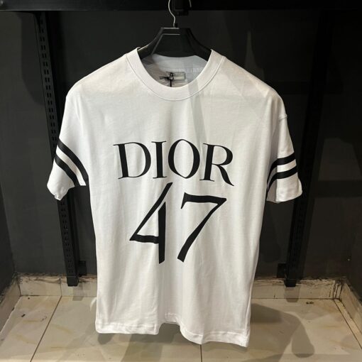 White dior slub jersey 47 cotton tee