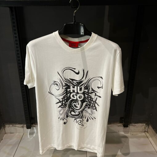 HUGO DINKERTON Print White Tshirt