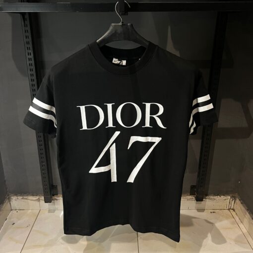 Black dior slub jersey 47 cotton tee