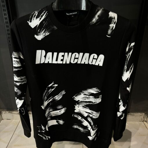 Balenciaga Black Crewneck Sweatshirt - Image 2