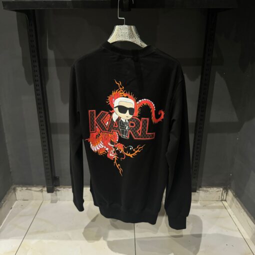 KARL LAGERFELD IKONIK BLACK SWEATSHIRT - Image 2