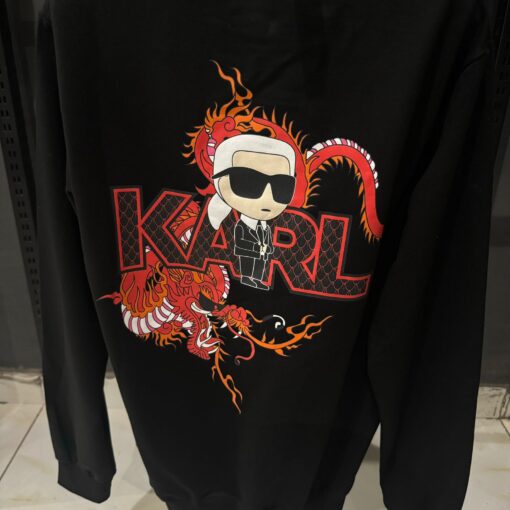 KARL LAGERFELD IKONIK BLACK SWEATSHIRT - Image 3