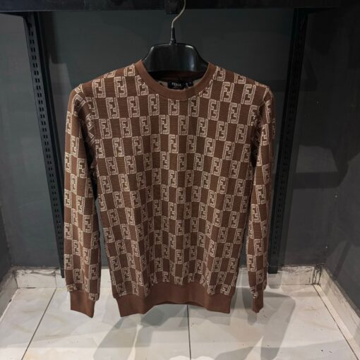 Fendi High End Designer Knitted Midi Sweater