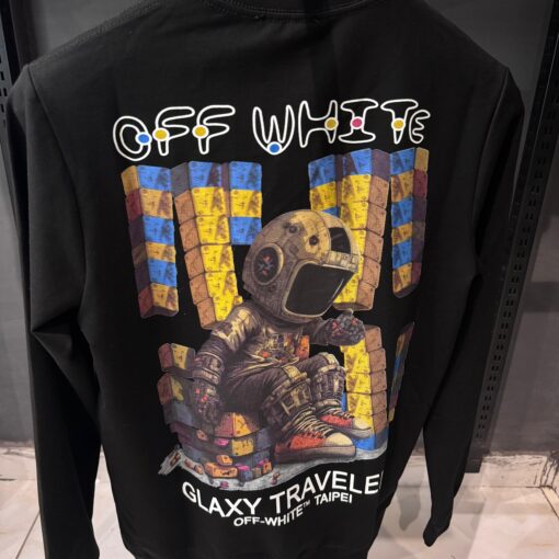 Off White Galaxy Print Sweatshirt - Image 3