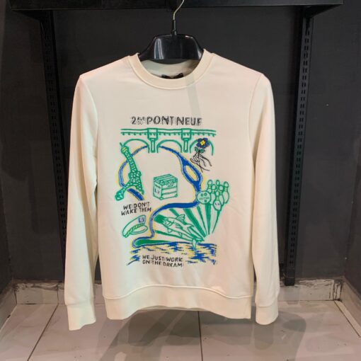 LV Intarsia Graphic Sweatshirt offwhite