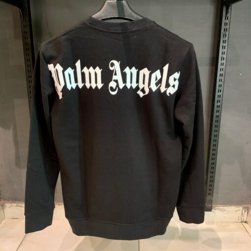 Palm Angels Black Sweatshirt with Bold Logo - Image 2