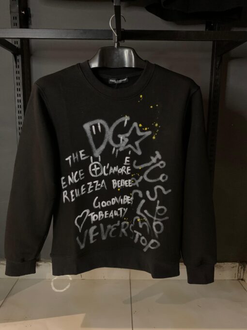 D&G Graffiti Letter Black Sweatshirt