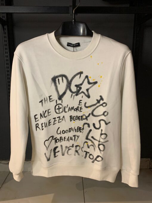 D&G Graffiti Letter OffWhite Sweatshirt