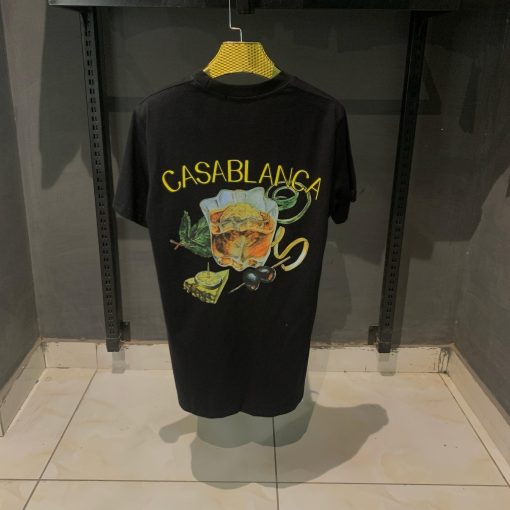 Casablanca Floral Letter Printing Black TShirt - Image 2