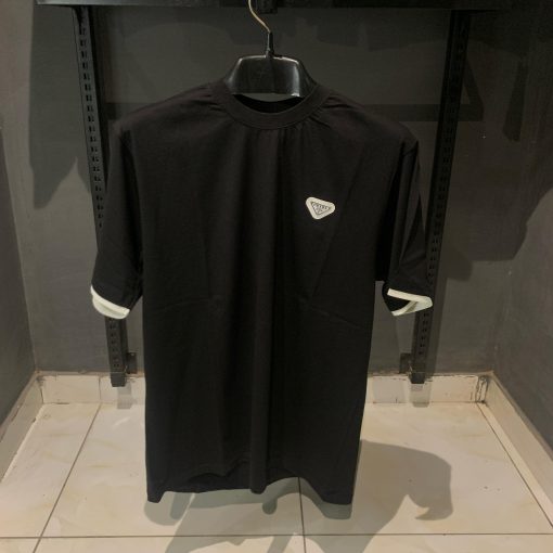 Prada Black Tshirt White logo